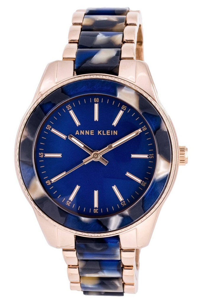 Anne Klein Two Tone Stainless Steel Blue Dial Quartz 3214RGNV Women's Watch