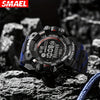 Sports Digital Wristwatch For Outdoor Mountaineering, LED Night Light Multifunctional Alarm Calendar Watch With Large Dial Camo Strap FS