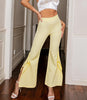 Open Fork Tall Waist Long Pants