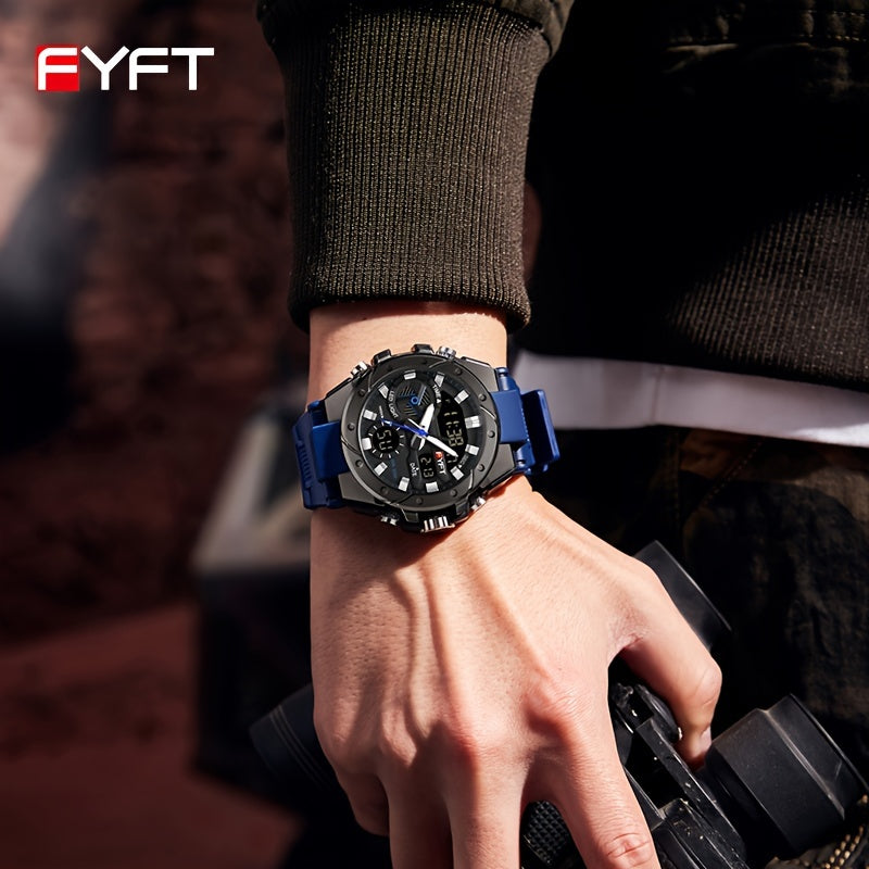 Men's Watch FYFT Classic Metal Trendy Multifunctional Outdoor Boys Watch, Ideal choice for Gifts FS