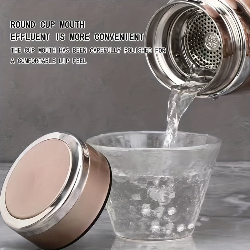 Tea Cup Water Bottle 1000ml 316 Stainless Steel Portable Insulated Cup, Large Capacity  For Outdoor Camping Travel, FS