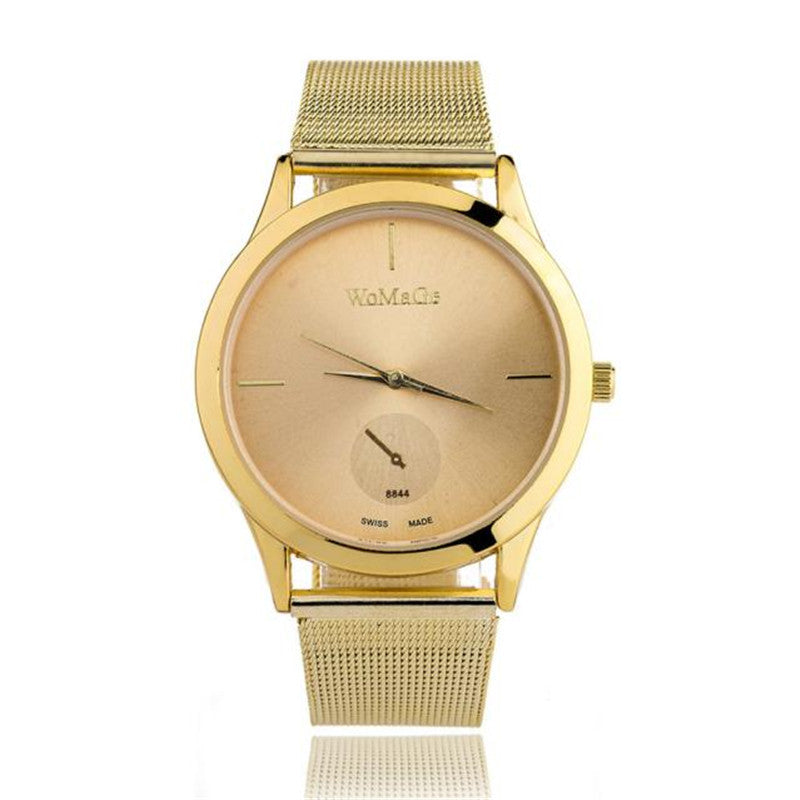 Fashion Alloy Belt Mesh Watch Unisex women's watches Minimalist Style Quartz Watch relogio feminino saat Watches for women