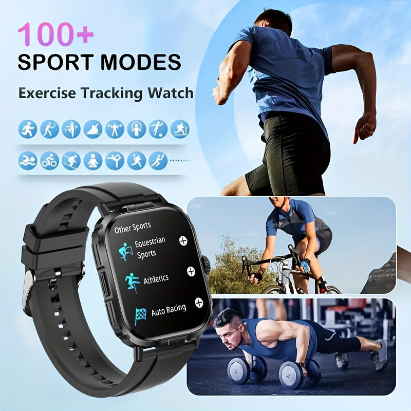 Smartwatch: 5.11 cm Full Touch Screen,, Text & Call Capable, Fitness Tracking, Exercise Modes, Pedometer, Distance, Calories, 100+ Exercise Modes, Wireless Enabled, Flashy Design, USB Charging, Li-ion Battery FS