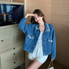 Denim jacket New style Loose-fitting Matching Rivet