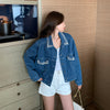 Denim jacket New style Loose-fitting Matching Rivet