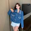 Denim jacket New style Loose-fitting Matching Rivet