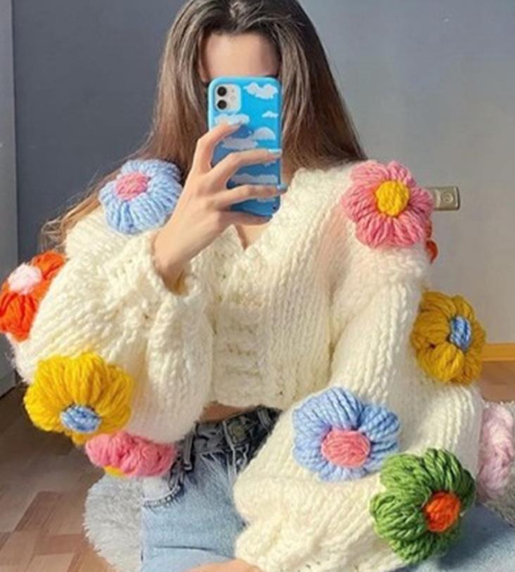 Color jacket Matching Knitting Fashion Coat