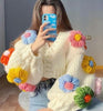 Color jacket Matching Knitting Fashion Coat