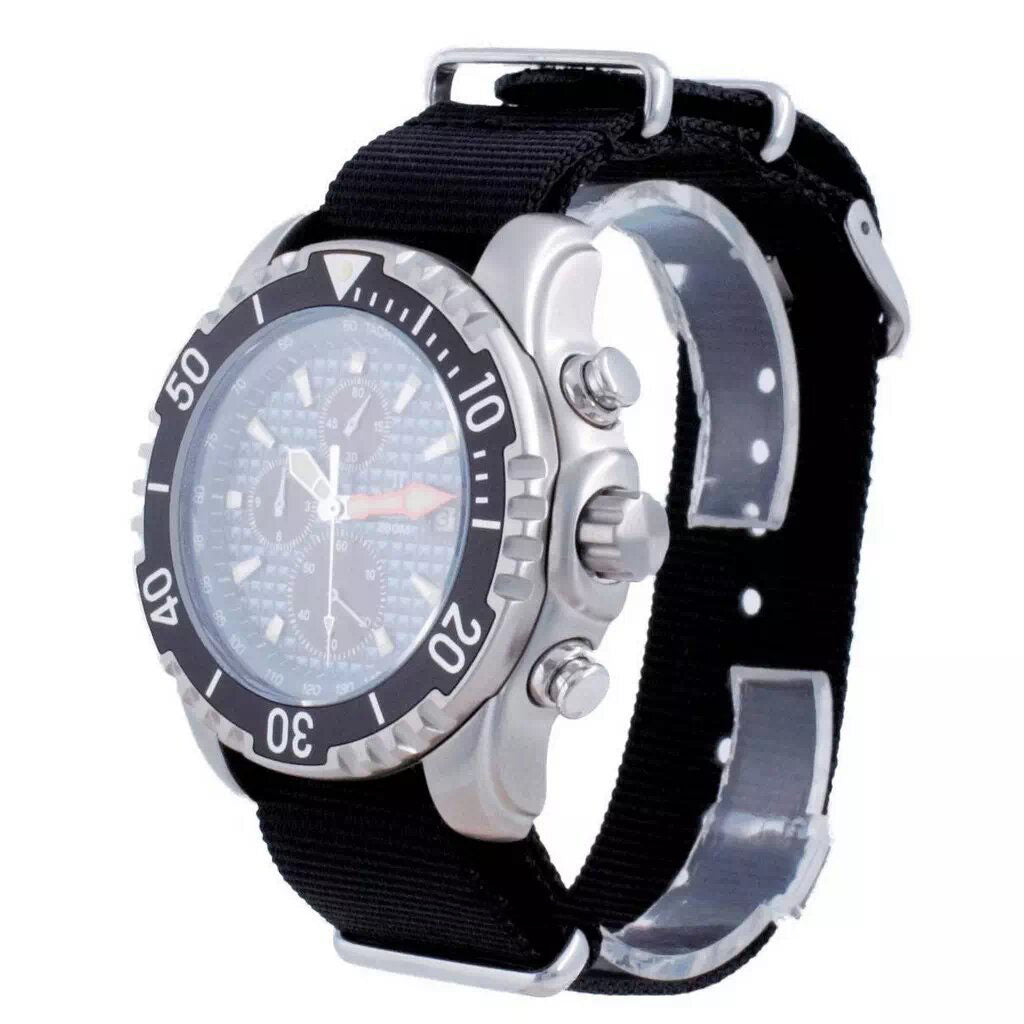 Ratio Free Diver Chronograph Nylon Quartz Diver's 48HA90-17-CHR-BLU-var-NATO4 200M Men's Watch