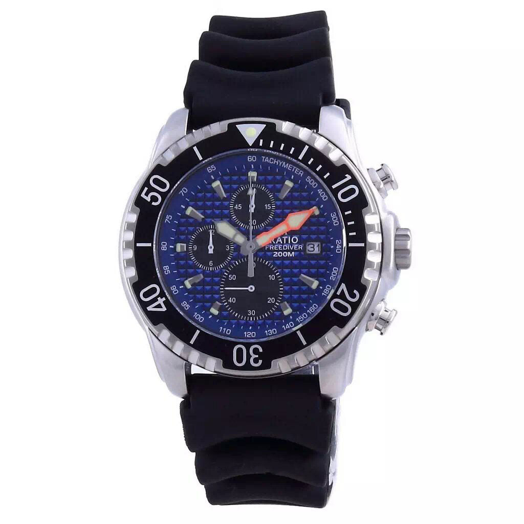 Ratio 200M Diver Quartz Chronograph Sapphire 48HA90-17-CHR-BLU Men's Watch