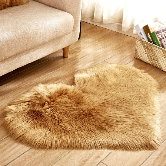 Plush Heart Shaped Carpet Non-Slip Mat Fluffy Rug Floor Mat Blanket Sofa Cushion Foot Pad Carpets For Living Room Home Decor