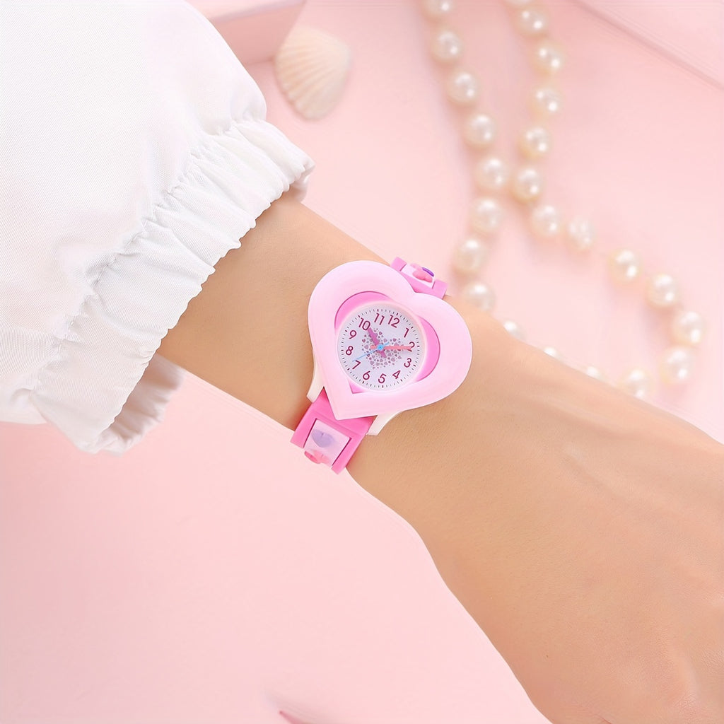 Fashion Heart-shaped Love 3d Cartoon Watch, FS
