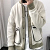 Colorblock Baseball Uniform Coat Men's Street