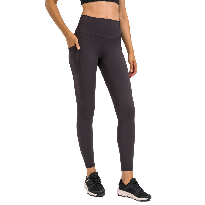 Women's yoga pants new side pockets sports tights