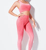 European Style Yoga Suit Gradient Color High Waist