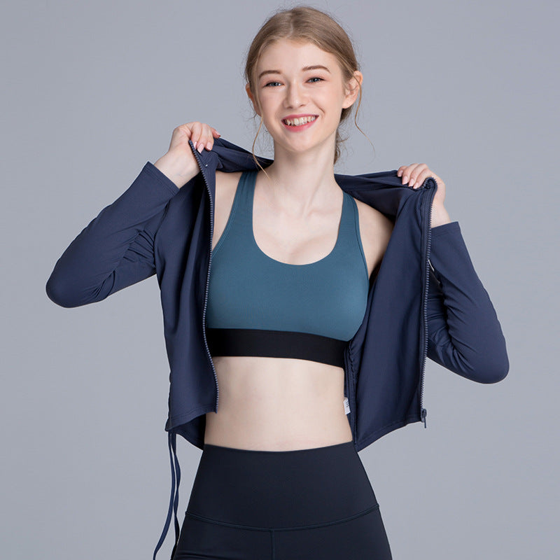 European style yoga tops long-sleeved fitness clothes quick-drying clothes