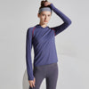 Women's yoga jacket fleece long-sleeved jacket running fitness tops sports clothes