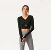 Yoga top V-Neck Sports Fitness Long-sleeved Fashion