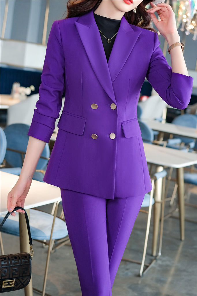 Fashion and elegant slim fashion business suit a set