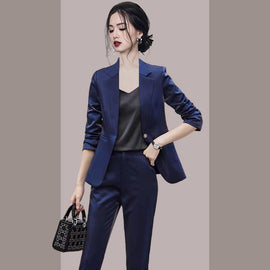 Velvet style business suit a set