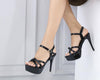 12CM stiletto heels platform sandals