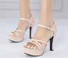 12CM high heels platform chunky heel sandals