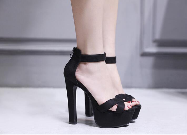 Women's sandals Sexy plus size high heel platform