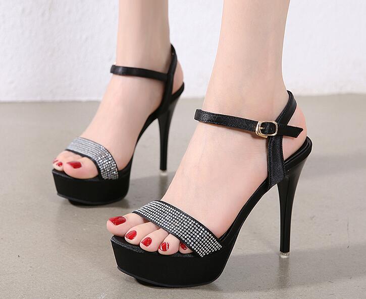 Women sandals 12CM High Heel height rhinestone stiletto