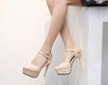 Women sandals pointed toe stiletto platform