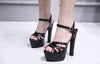 Women's sandals plus size chunky heel platform