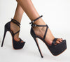 New style 16CM high heel satin sandals