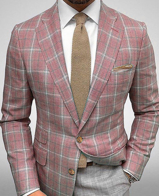 Men's  Blazer Striped Casual Slim Fit