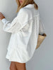 new hollow long-sleeved shirt casual blouse Two pcs set