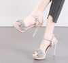 12cm high heels rhinestone sexy catwalk Sandal