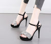 12cm high heels rhinestone sexy catwalk Sandal