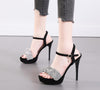 12cm high heels rhinestone sexy catwalk Sandal