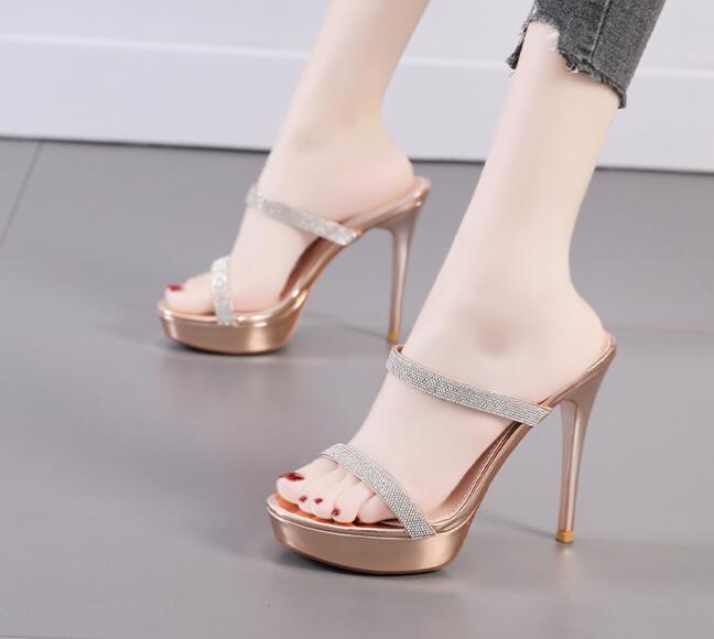 Women sandals super high heel slippers