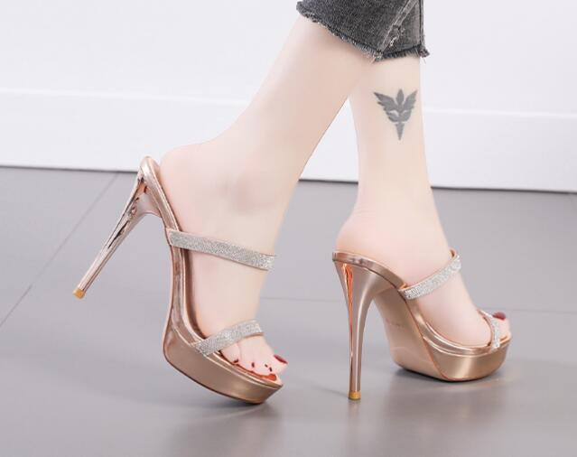 Women sandals super high heel slippers