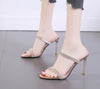 High-heeled sandal Summer new party open toe sandals rhinestone