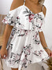 Summer dress V-Neck Off-Shoulder Floral print Sling Dress