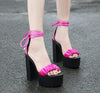 European fashion Chunky high-heeled  open toe platform sandals