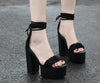 European fashion Chunky high-heeled  open toe platform sandals