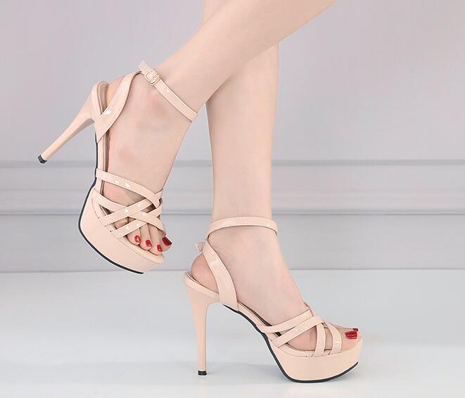 Fashion style 12CM sandals stiletto heels platform  for women