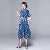 Summer fashion short-sleeved high-end dress thin denim dress