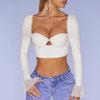 Hot style Summer see-through cropped Women Top