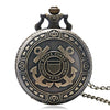 Hot Sale Bronze United States Coast Guard 1790 Theme Pocket Watch Men Navy Creative Gift for Women Fob Watches