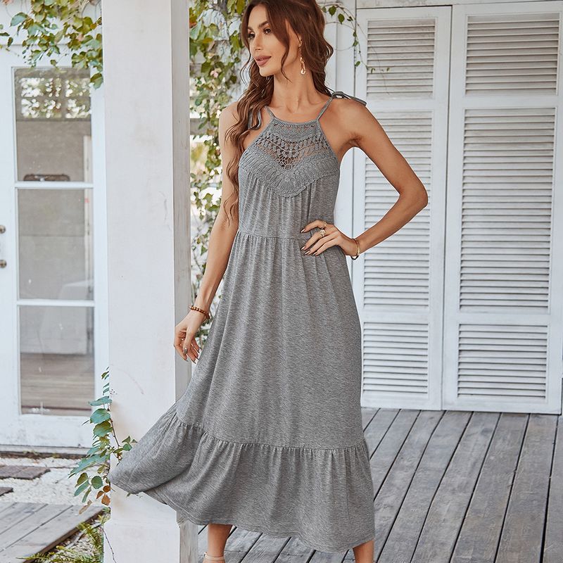 Hollow Summer dress Sling dress knitted for women