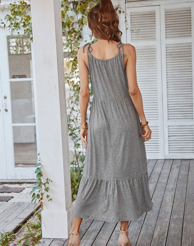 Hollow Summer dress Sling dress knitted for women