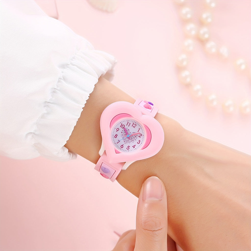 Fashion Heart-shaped Love 3d Cartoon Watch, FS