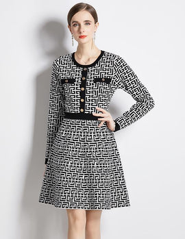 Stylish Slim dress Fit Crew Neck Knit fashion